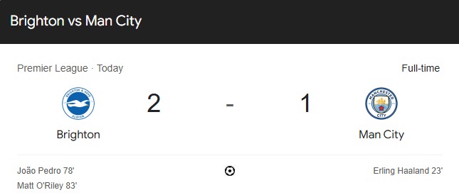 ไบรท์ตัน พบ แมนซิตี